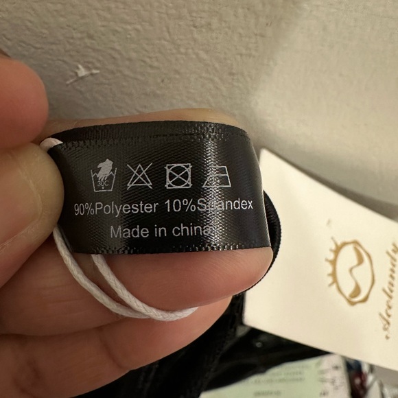 Acelandy Black Lace Corset Lingerie Top W/ Garter Size S/M NWT - Picture 7 of 13